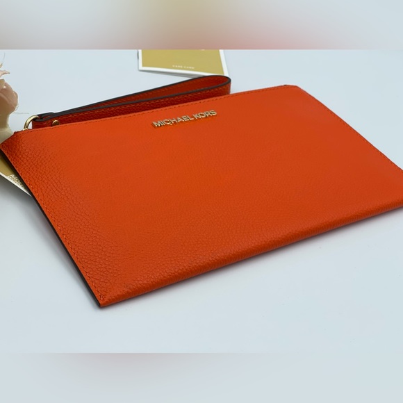 Michael Kors Jet Set Large Leather Clutch Wristlet - Picture 11 of 11